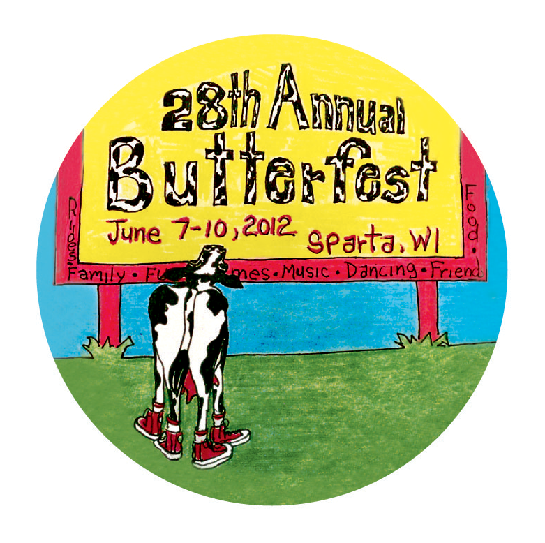 8th Annual Butter Fest June 12-14th 1992 Sparta Wisconsin Button 